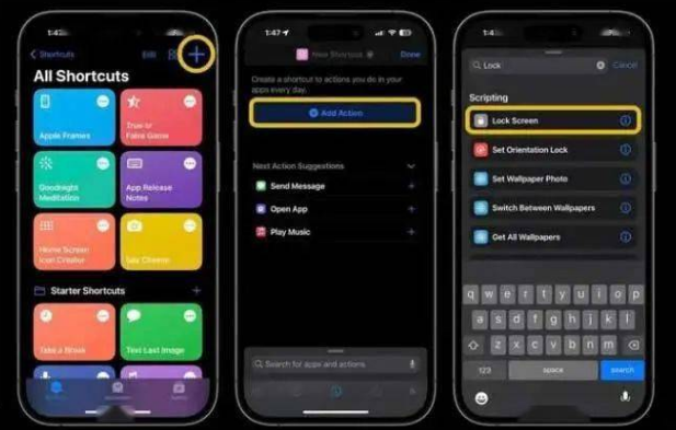 咸丰苹果14锁屏维修店分享iPhone14升级iOS16.4后如何创建锁屏快捷方式 